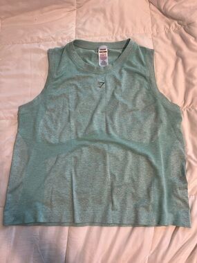 Gymshark Women's Mint Green Muscle Tank Top